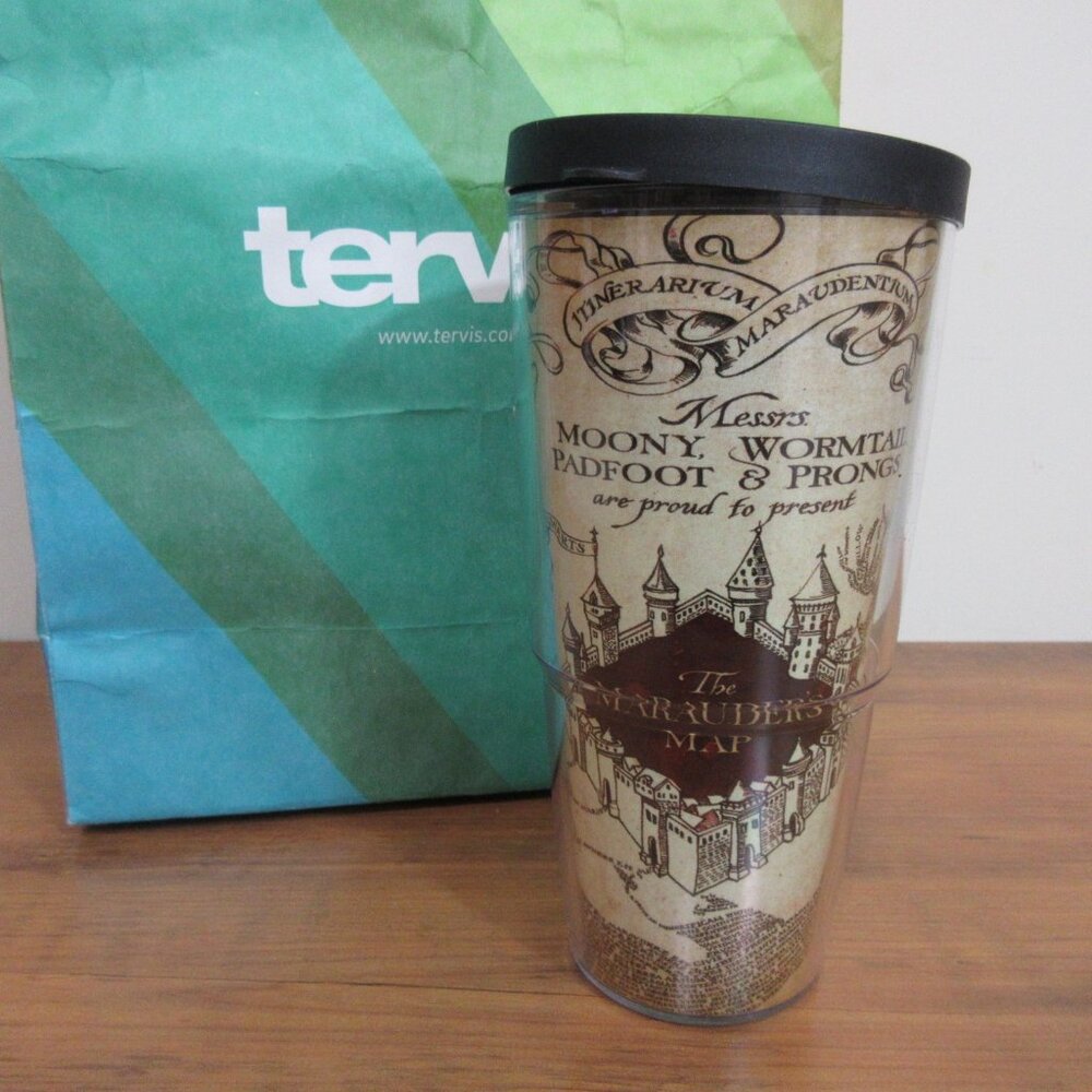 Tervis 24oz Tumbler Harry Potter "The Marauder's Map" Wrap w/Black Lid Hogwarts
